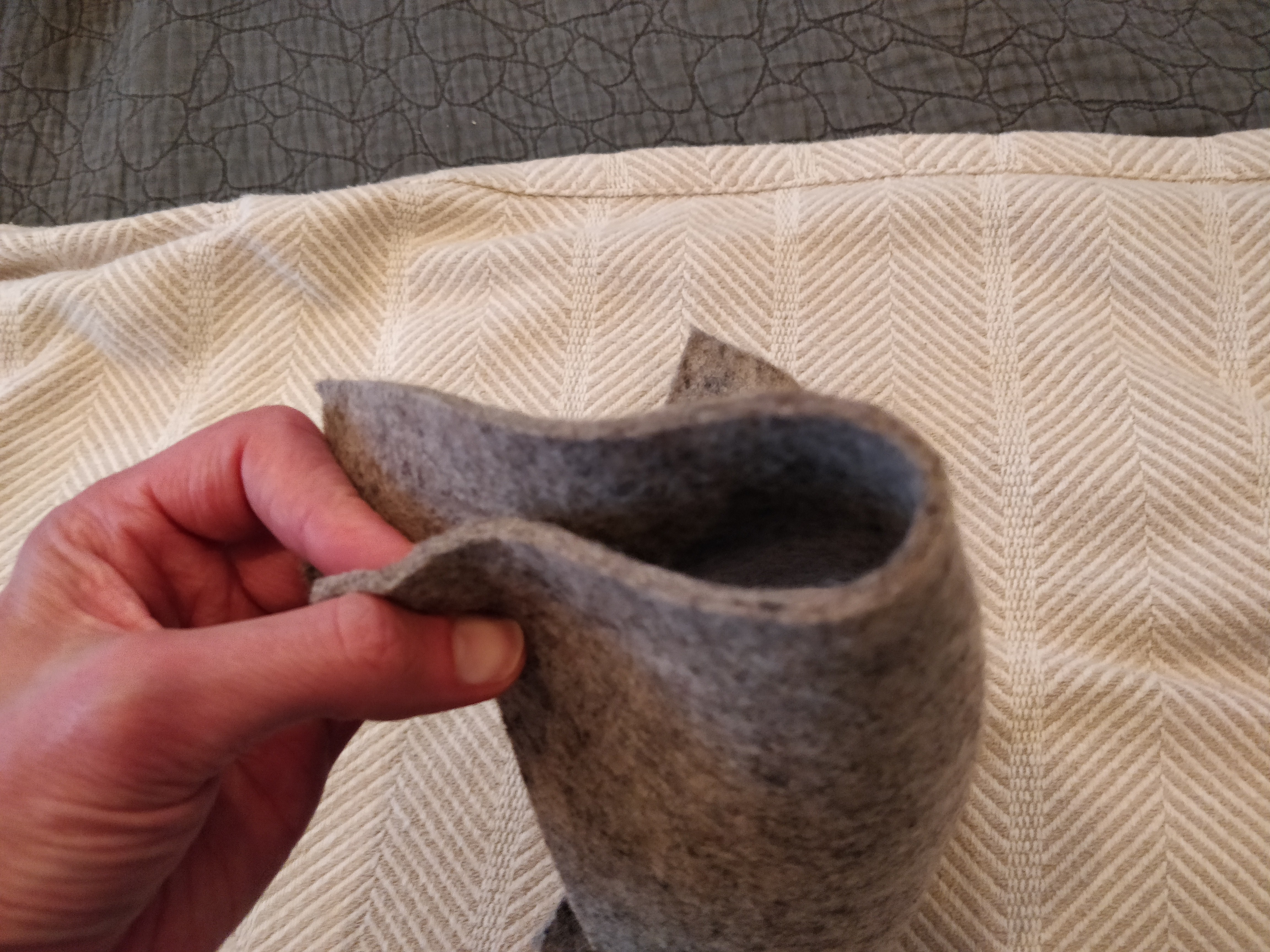 A sample of the felt in the proper thickness to test with