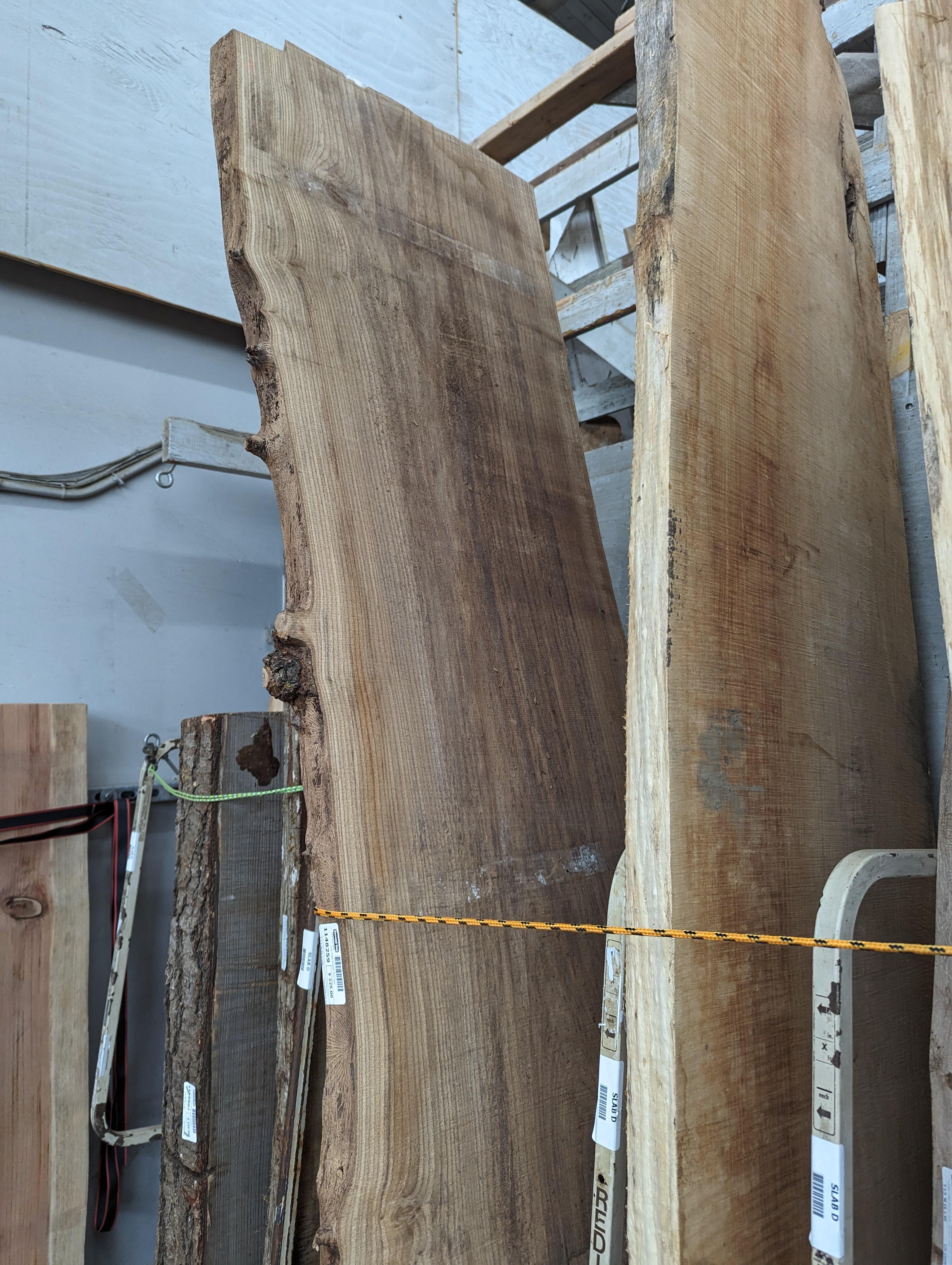 I rebuilt my standing desk by woodworking a live edge slab of English Elm into desk top.
