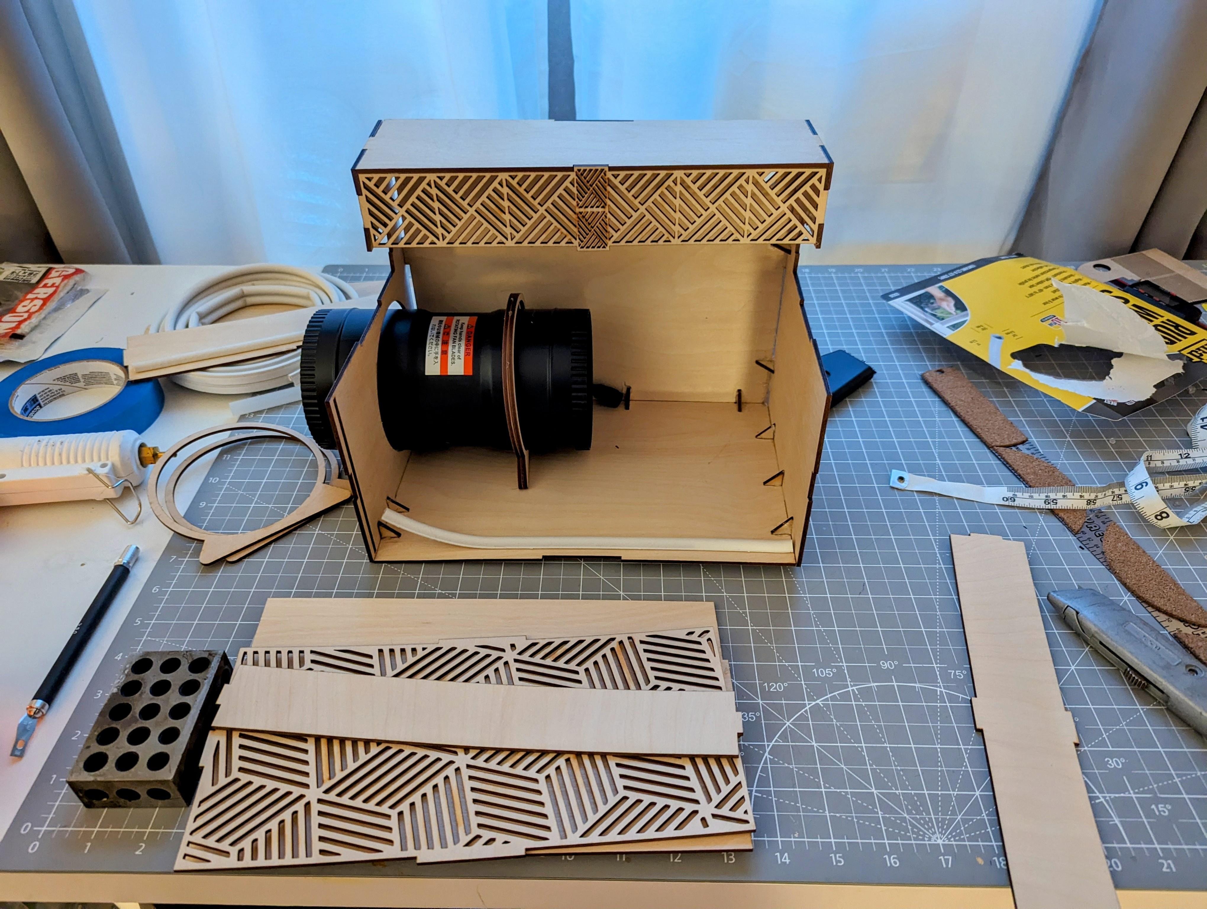I designed and built a desktop / workspace ventilation system