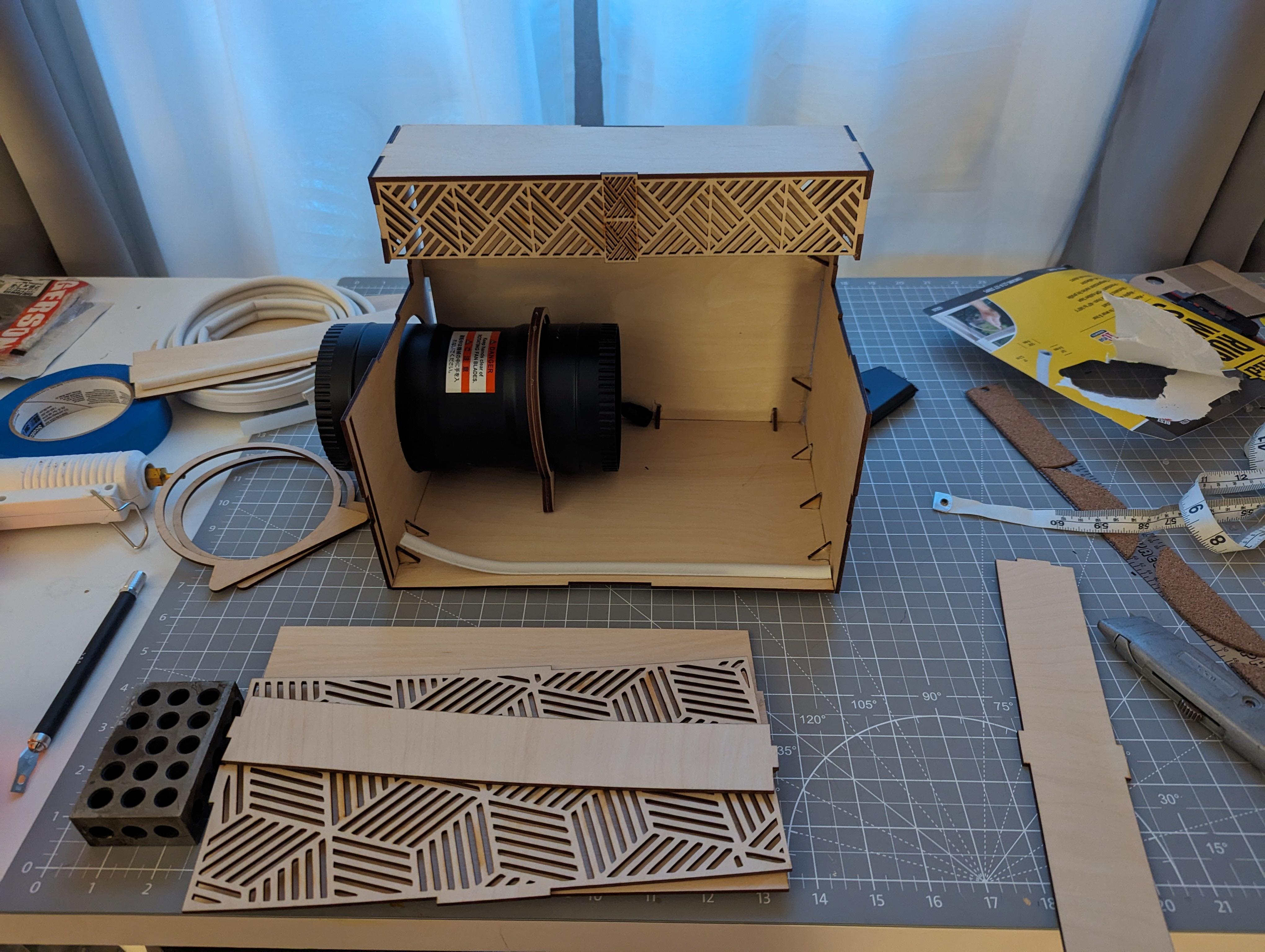 Initial fitting the motor and weather stripping
