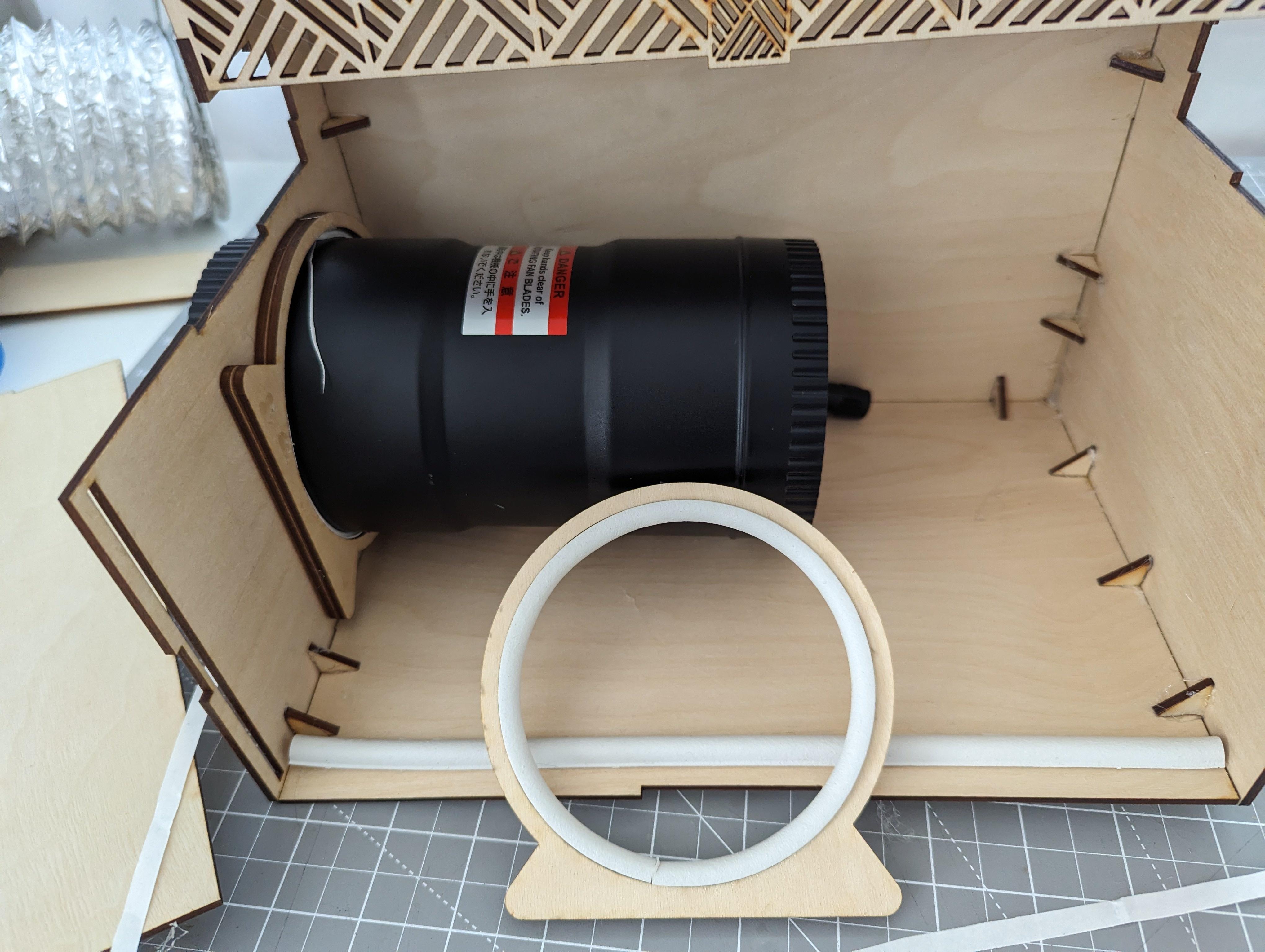 Weatherstripping the additional fan mount