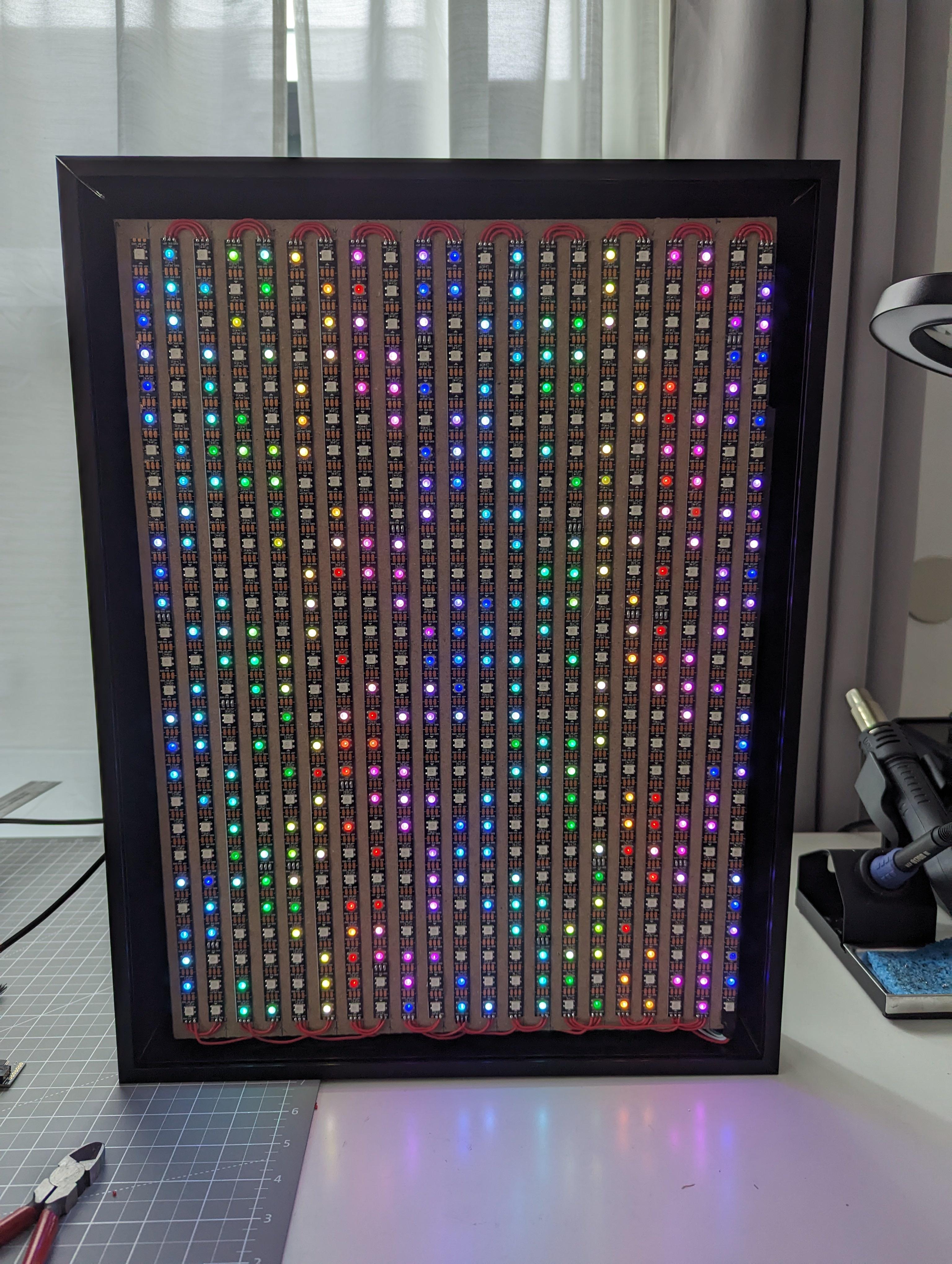 LED music visualizer complete build photos