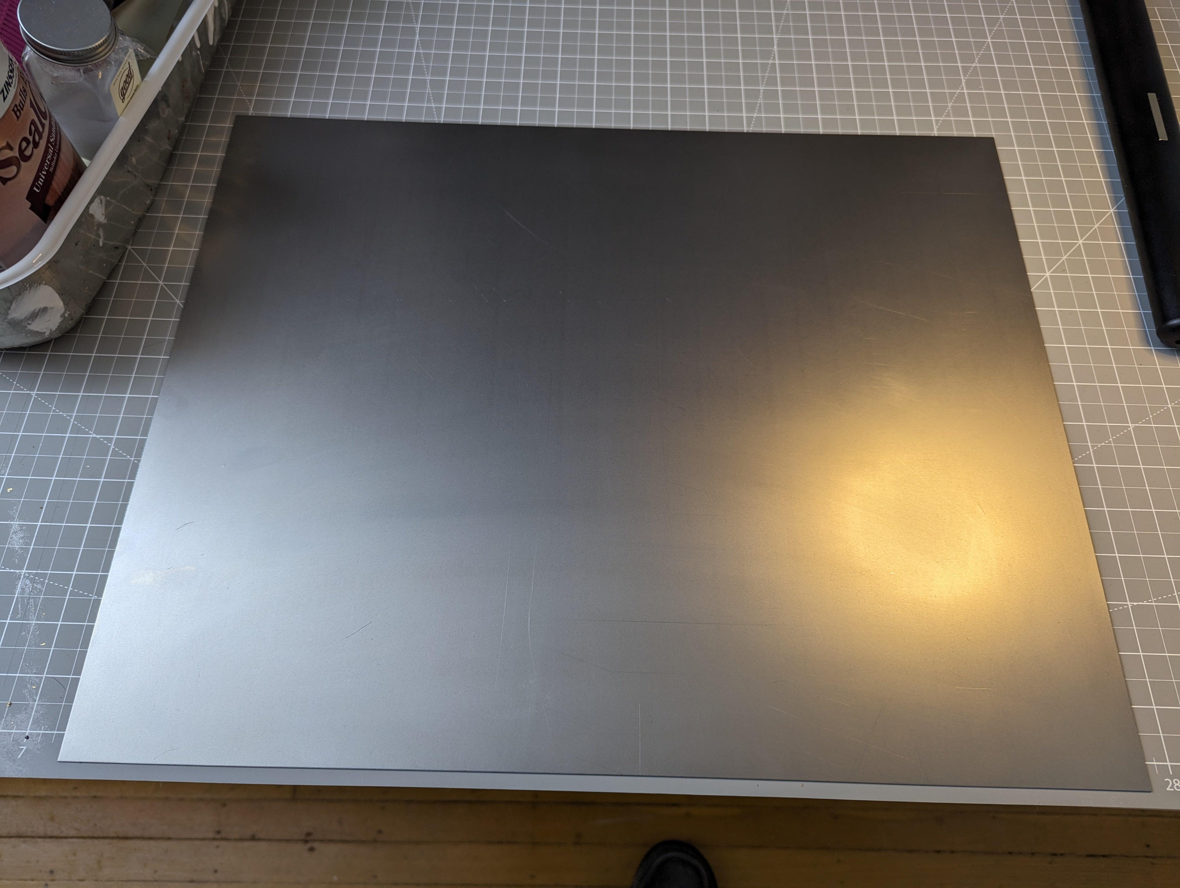 Cleaning the metal with acetone