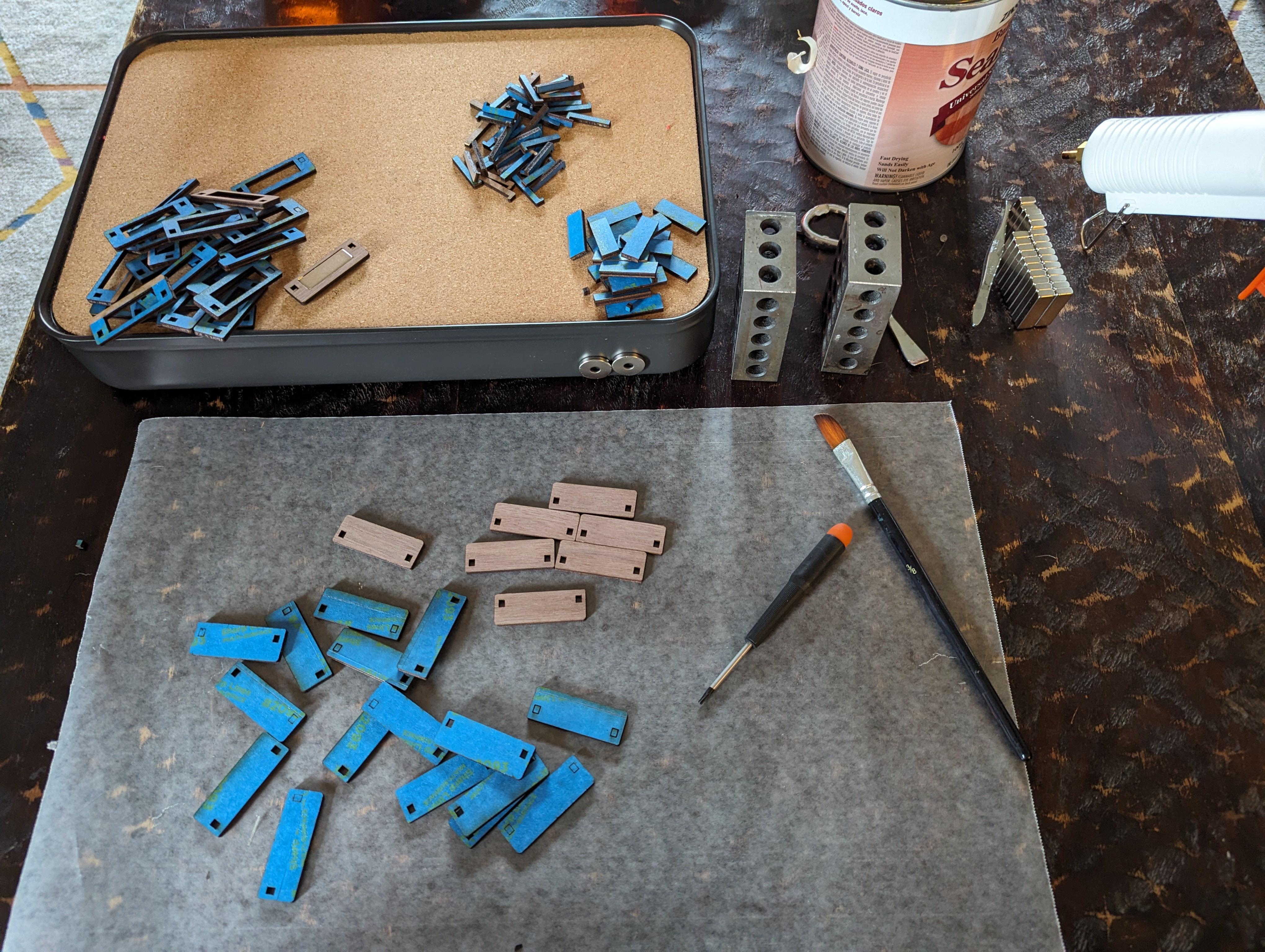Prepping for assembly
